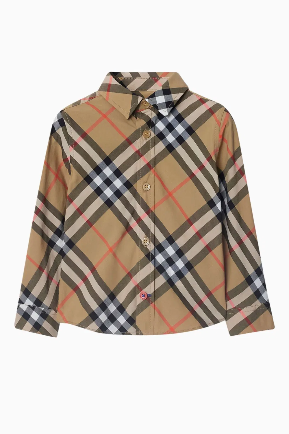 Рубашка в клетку Owen Burberry, коричневый