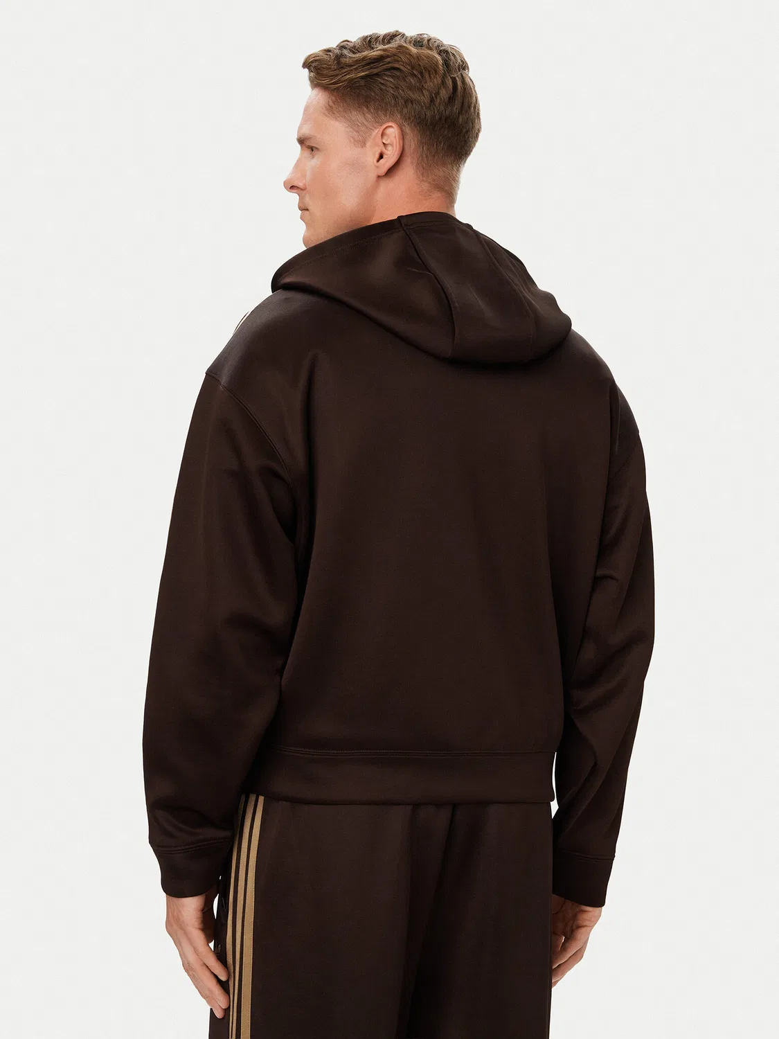 Мужской свитшот оверсайз adicolor Spacer Adidas, темно-коричневый — фото 3