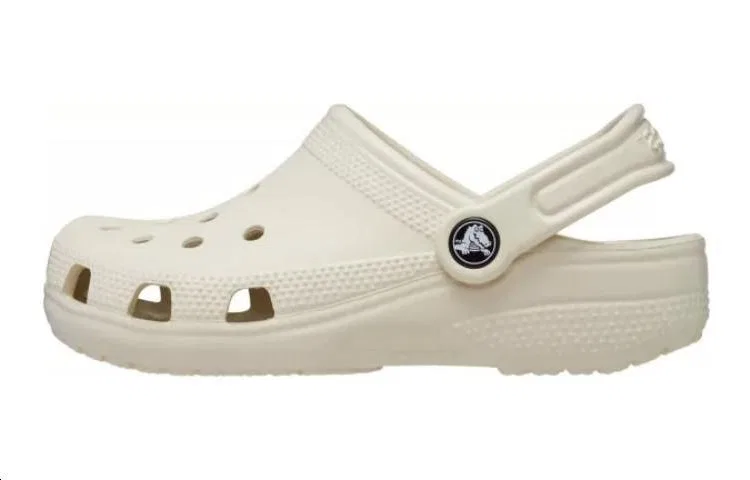 Детские сандалии дышащие с принтом Classic Clog Breathable Sandal Crocs, Beige (With Shoe Flower) — фото 3