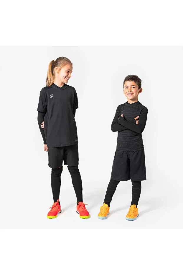 Детское термобелье для мальчиков футбольное Keepdry Decathlon, Black Carbon Gray