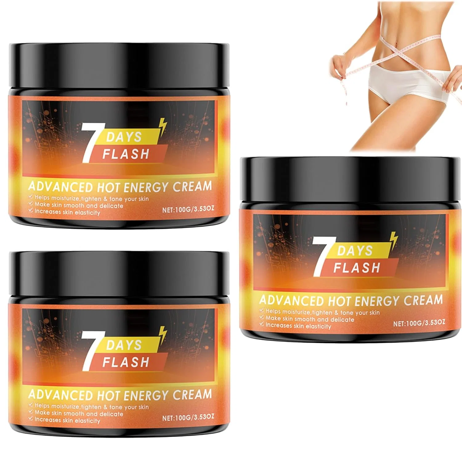Крем для тела 7 Days Flash Cream, YUNFAX, 100 г, 3 шт.