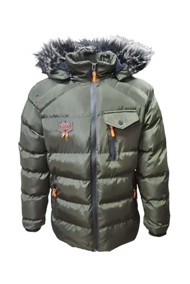 Детское спортивное пальто для мальчиков с капюшоном Esbooz, Khaki