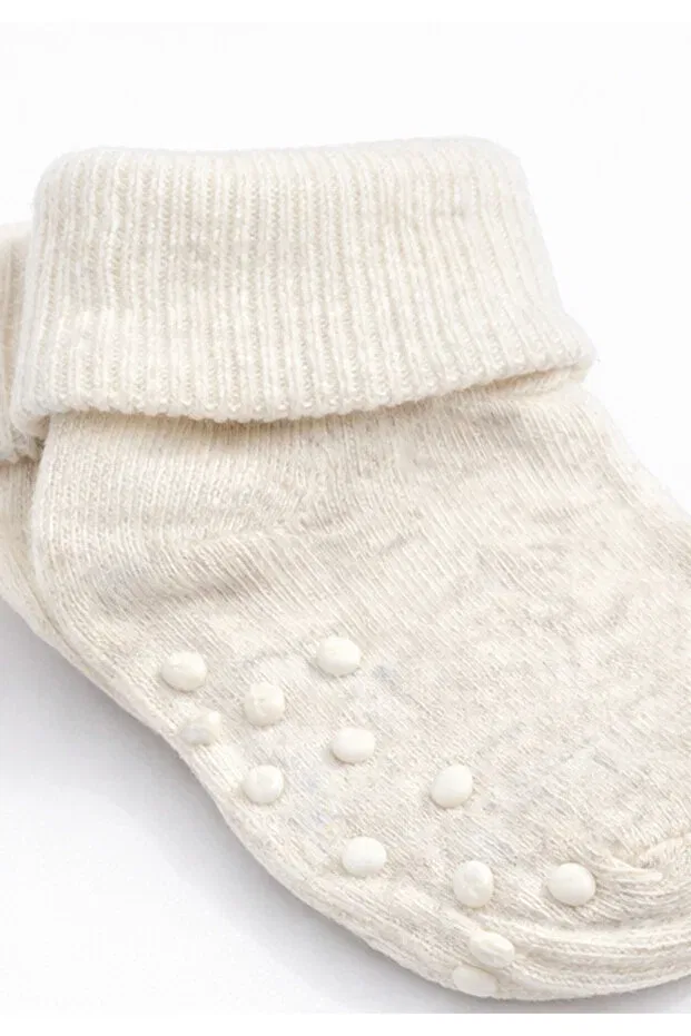 Детские носки с антискольжением 6 шт Basics For My Baby, Anthracite-Ecru — фото 3