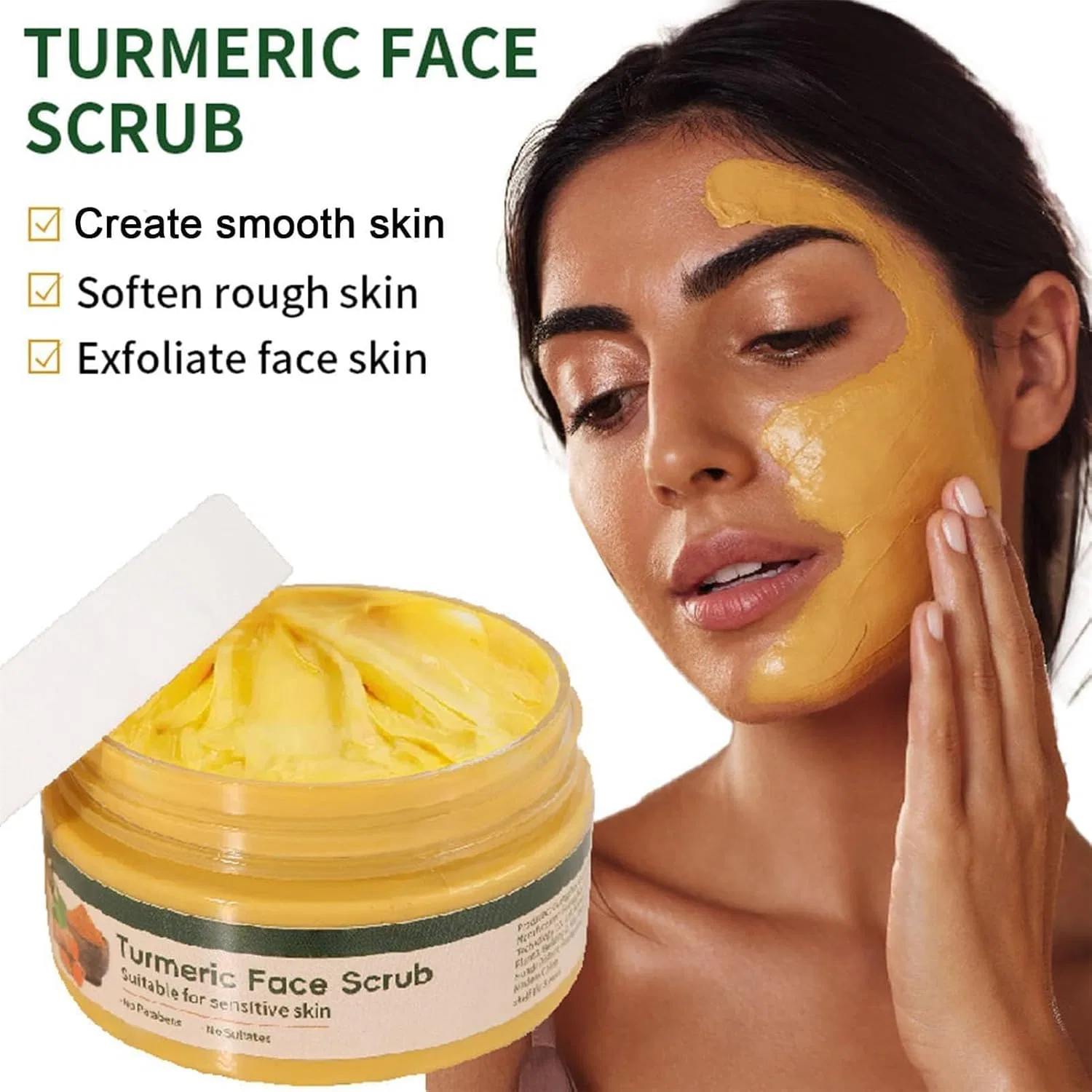 Скраб для лица и тела Turmeric Exfoliating Cream, 100 г Generic — фото 4