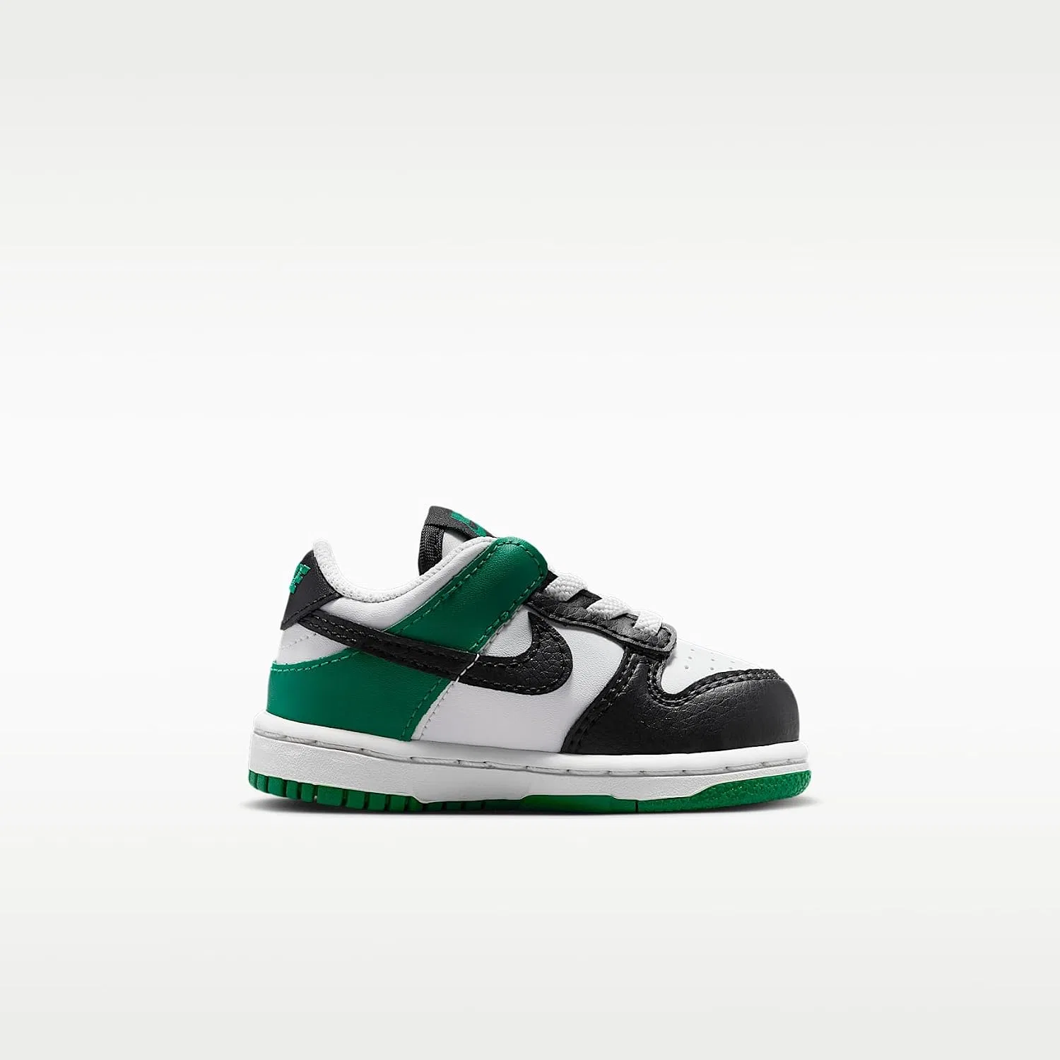 Детские кроссовки для мальчиков Nike Dunk Low Off White/Malachite/Black, Off White/Malachite/Black — фото 3