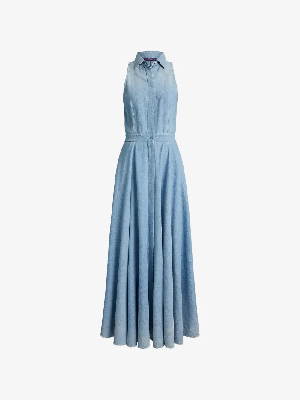 Коттоновое джинсовое платье Peyten Polo Ralph Lauren, синий