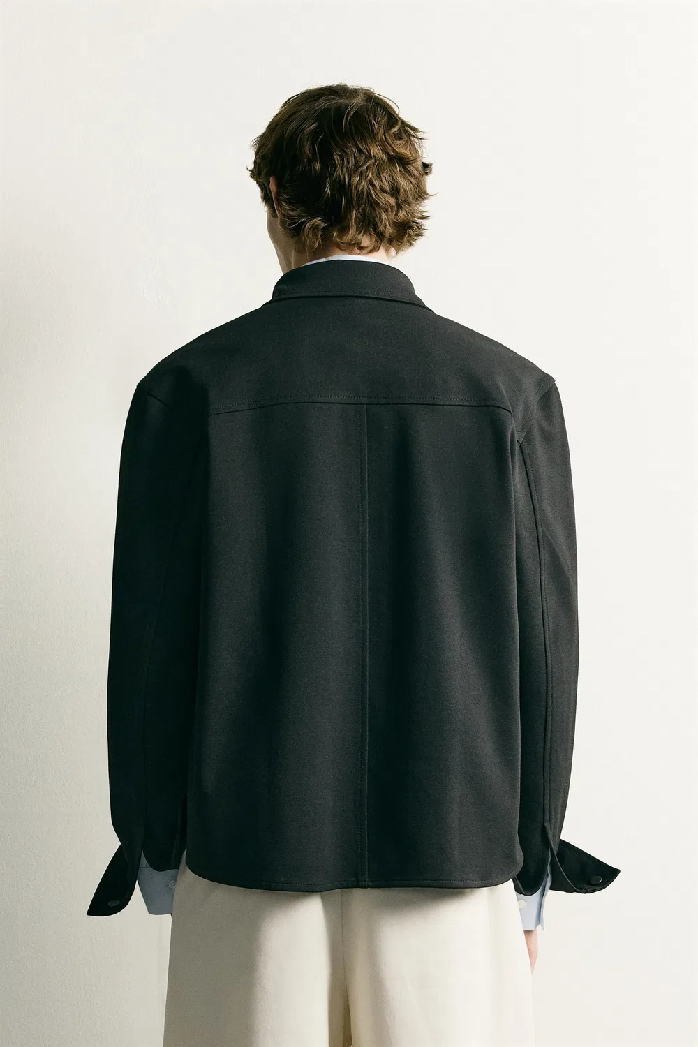 Комфортная рубашка без складок ZARA, Schwarz — фото 3
