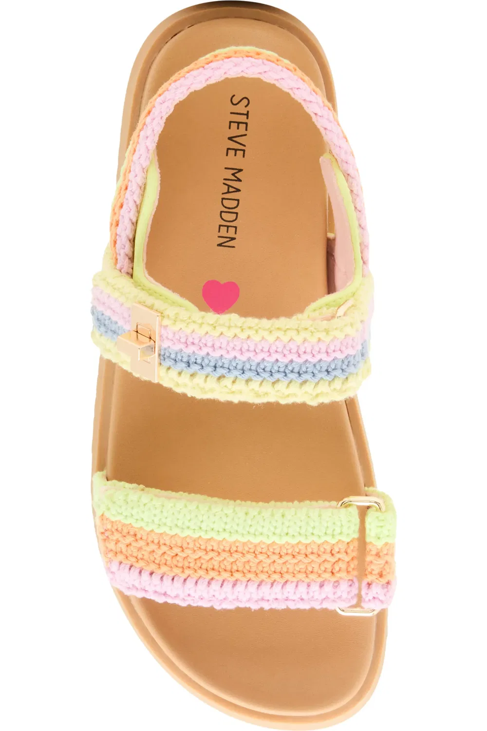 Детские сандалии на платформе с пряжками Mona Steve Madden, Pastel Mul — фото 4