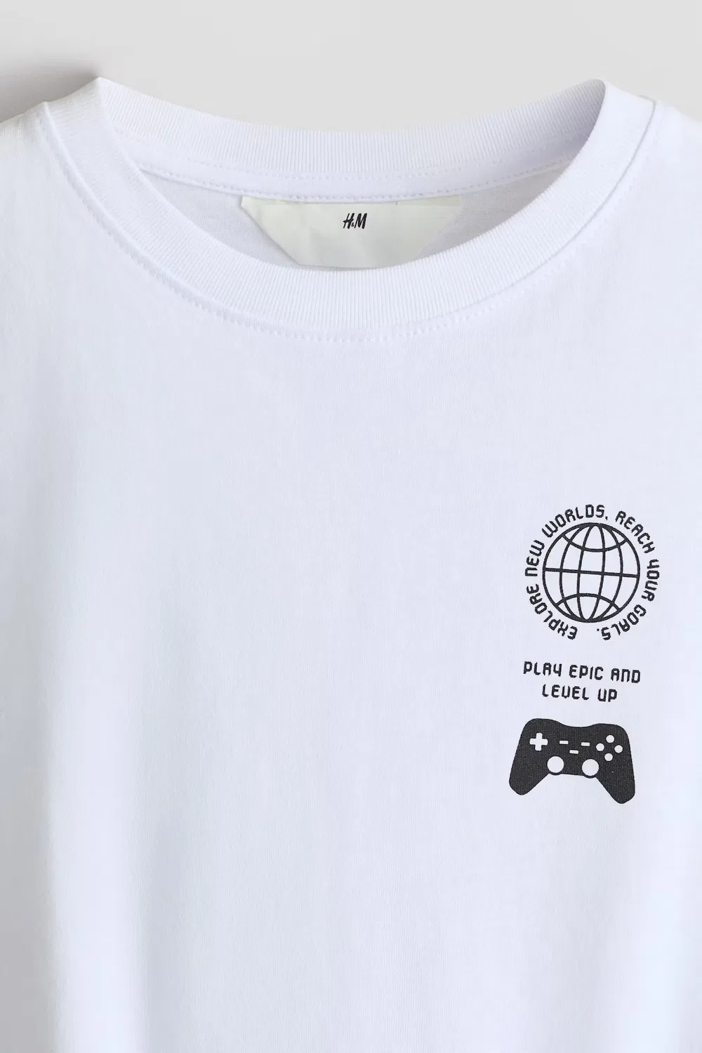 Набор из 3 хлопковых футболок H&M, Schwarz/Gamecontrollers — фото 4