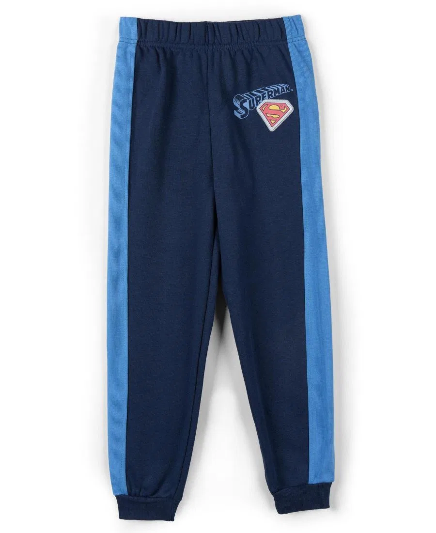Комплект из свитшота и брюк из футера с принтом, модель Superman Justice League, Superman Blue Navy — фото 2