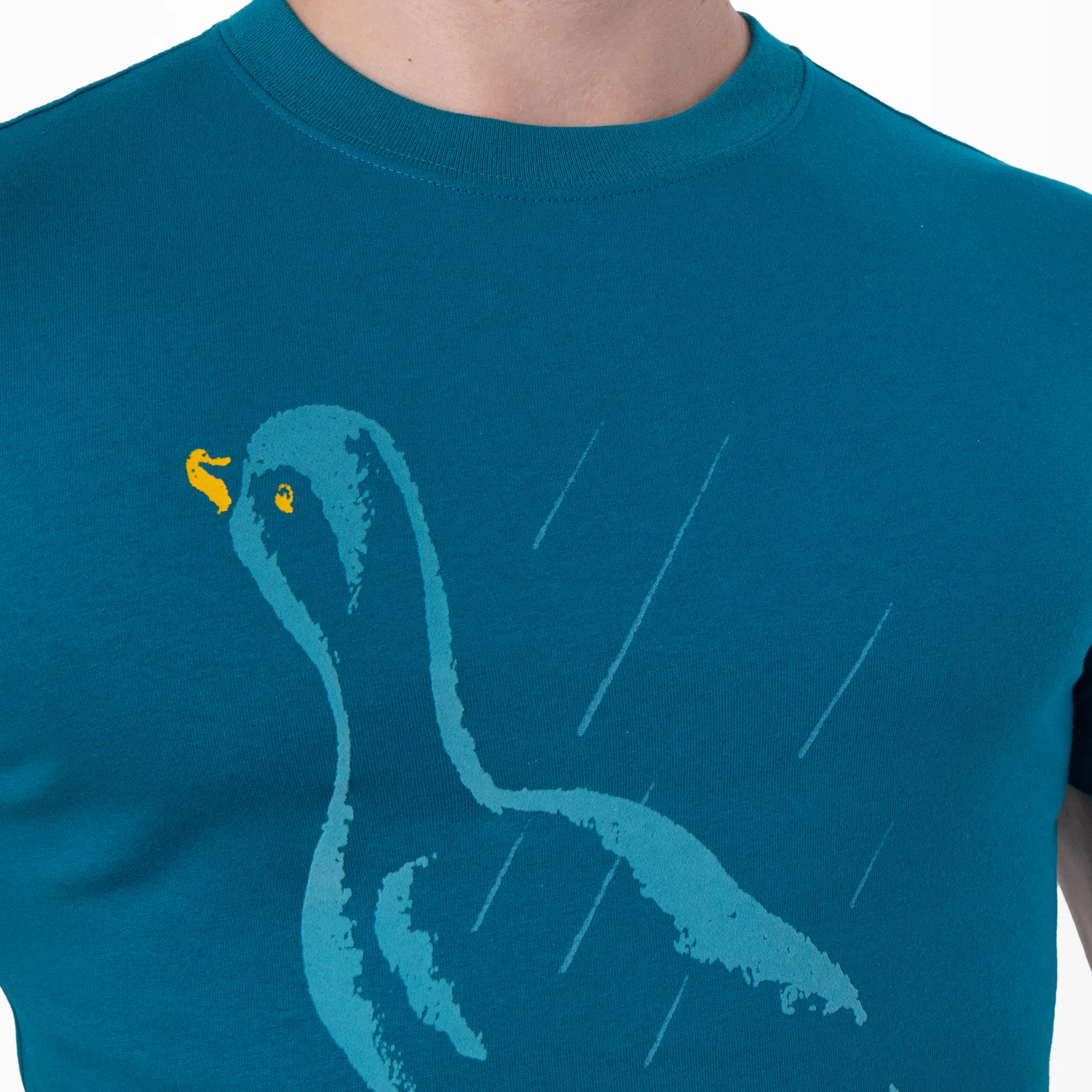 Футболка из хлопкового джерси с принтом Duck Print Cotton Jersey T-Shirt Burberry, Kingfisher — фото 3