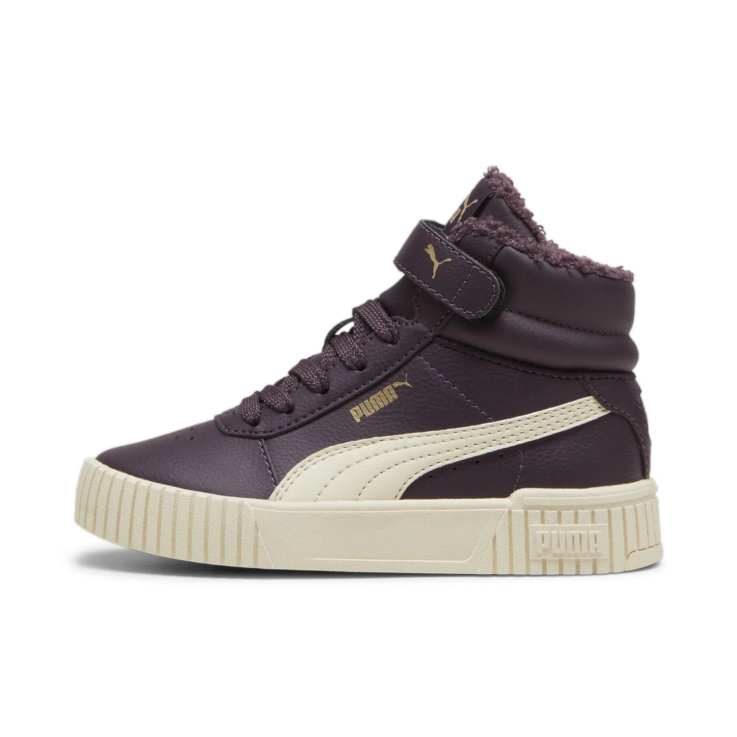 Детские зимние кроссовки с высоким берцем Carina 2.0 Mid Winter, Puma, Violett Weiss Gold — фото 3