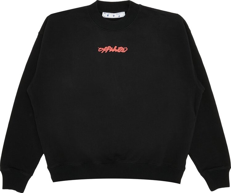 

Толстовка Off-White Arrow On Canvas Skate Crewneck 'Black/Multicolor', черный