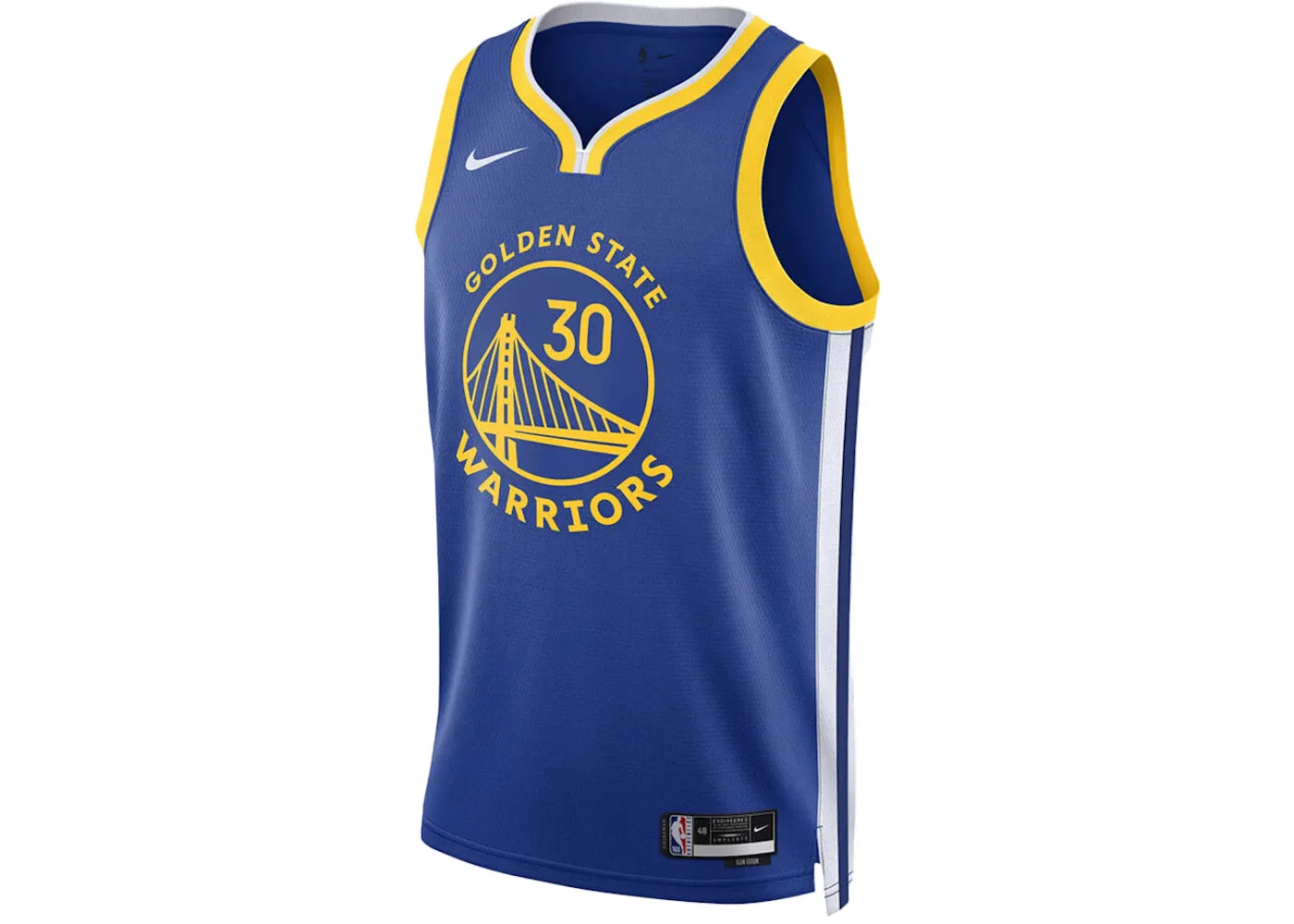 Мужская баскетбольная джерси Nike NBA Golden State Warriors Stephen Curry Icon Edition Dri-FIT, Blue/White/Yellow