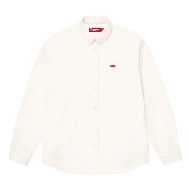 Мужская рубашка с принтом Small Box Denim Supreme, белый