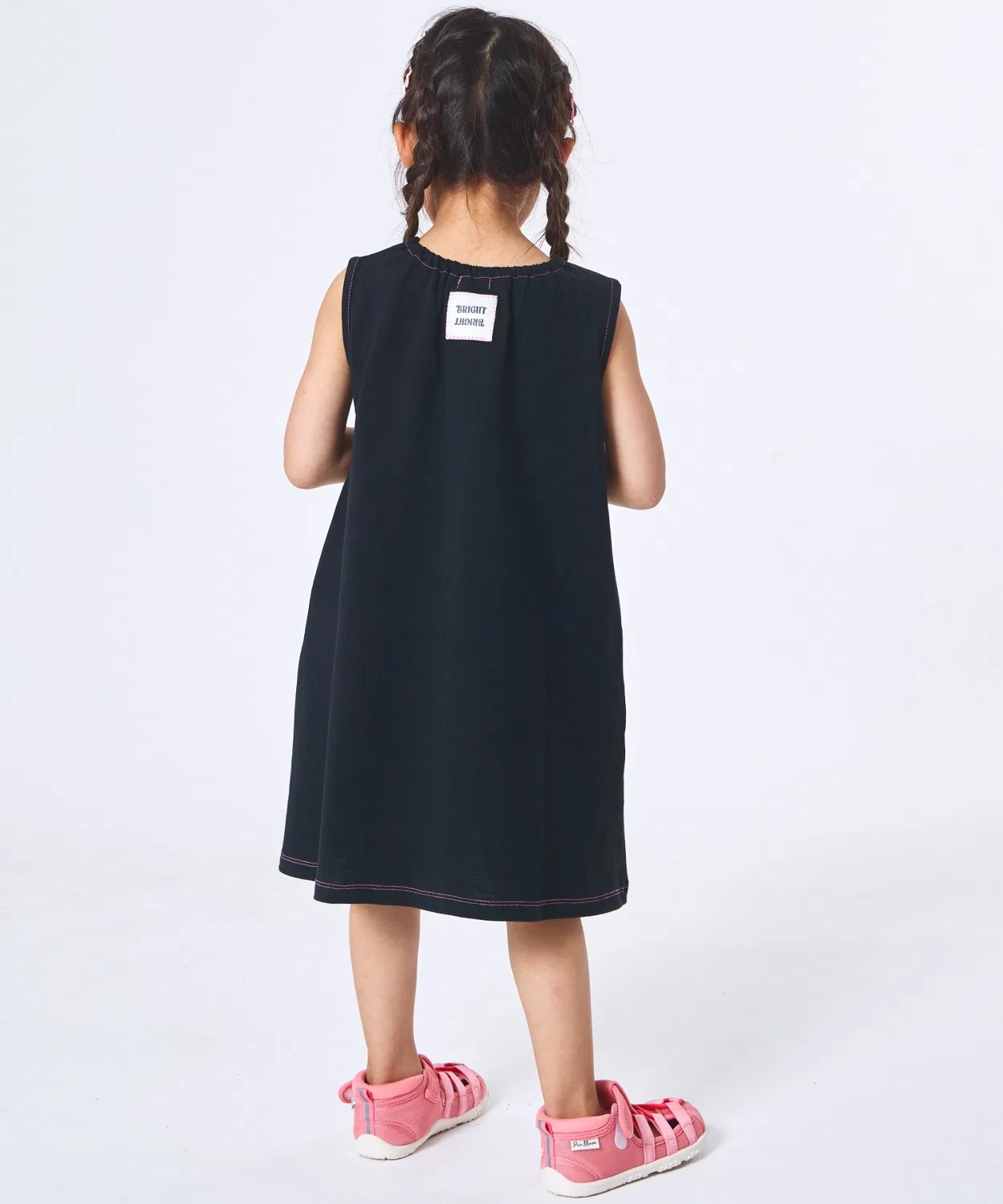 Детское платье для девочек без рукавов хлопковое Basic Summer Dress pairmanon, Black