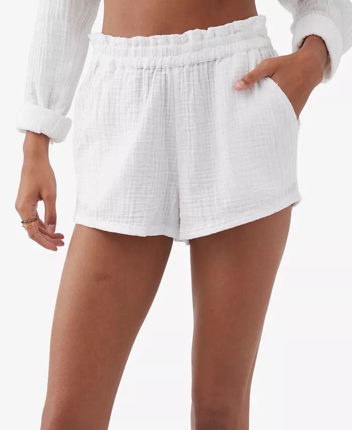 

Шорты-накидки Carla Cotton High Rise Pull-On Juniors O'Neill, белый