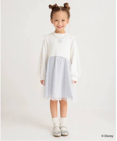 Детское платье-комбинезон с длинным рукавомDisney Collection branshes, Off White — фото 3