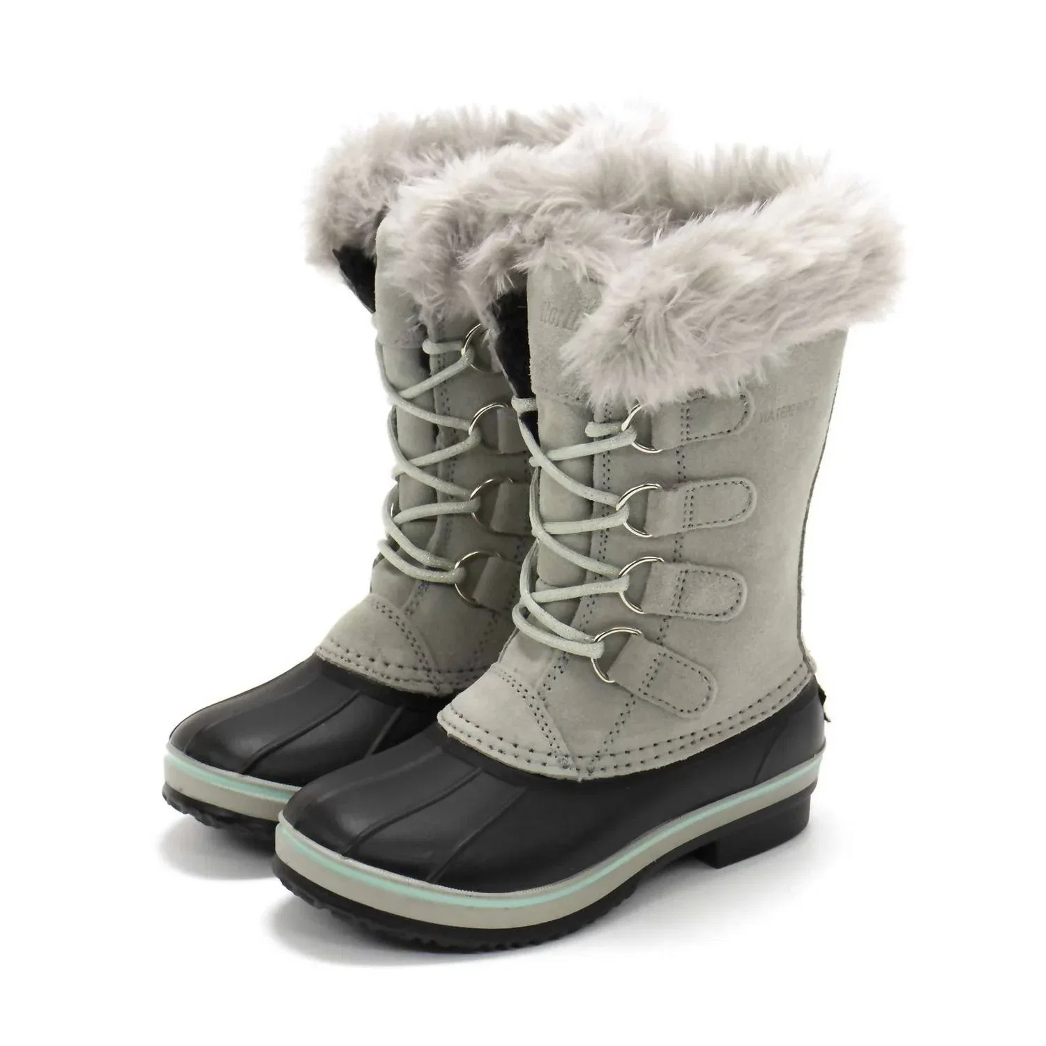 Детские зимние сапоги водонепроницаемые на шнуровке Kathmandu Northside, Light Gray — фото 2