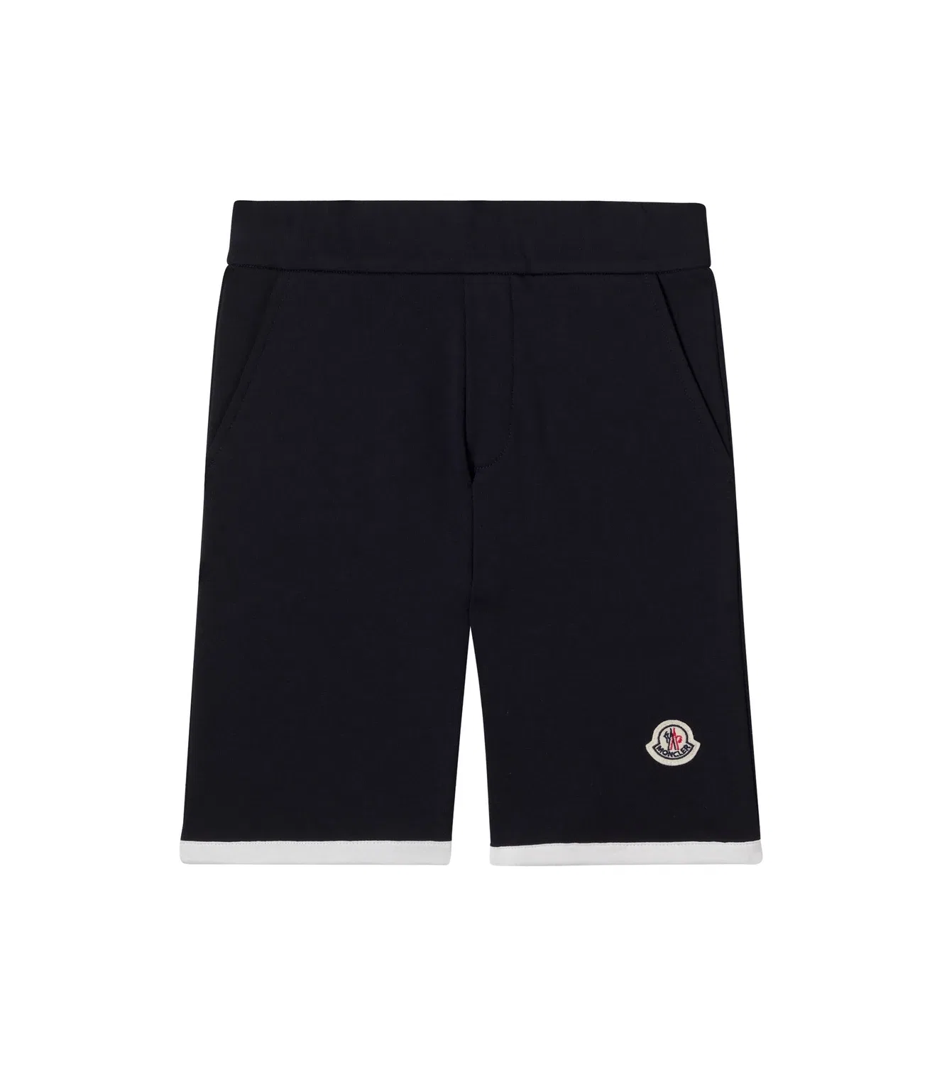 Шорты хлопковые с логотипом Moncler Enfant, синий