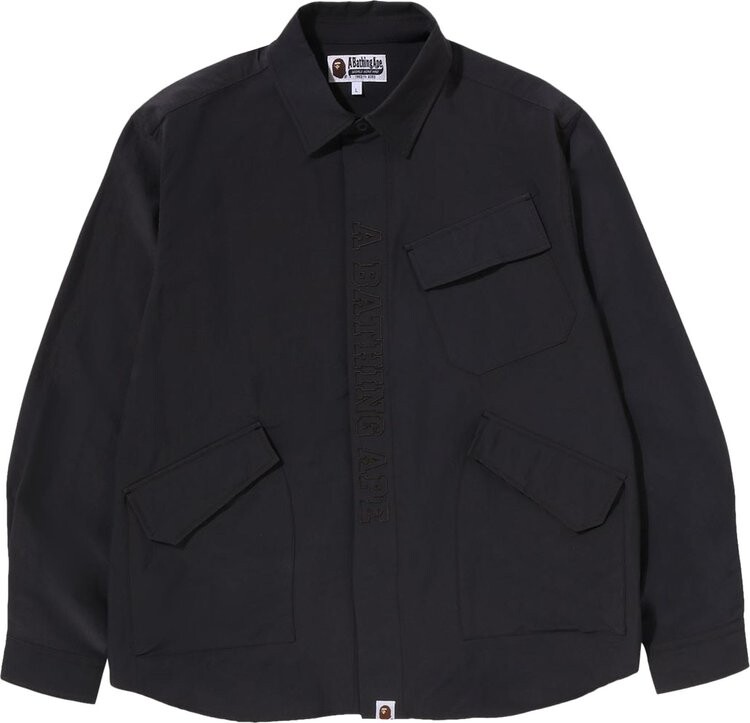 

Рубашка BAPE Relaxed Fit Army Shirt 'Charcoal', черный