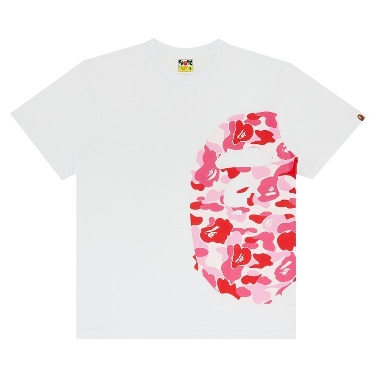 

Футболка BAPE ABC Side Big Ape Head Tee 'White/Pink', белый