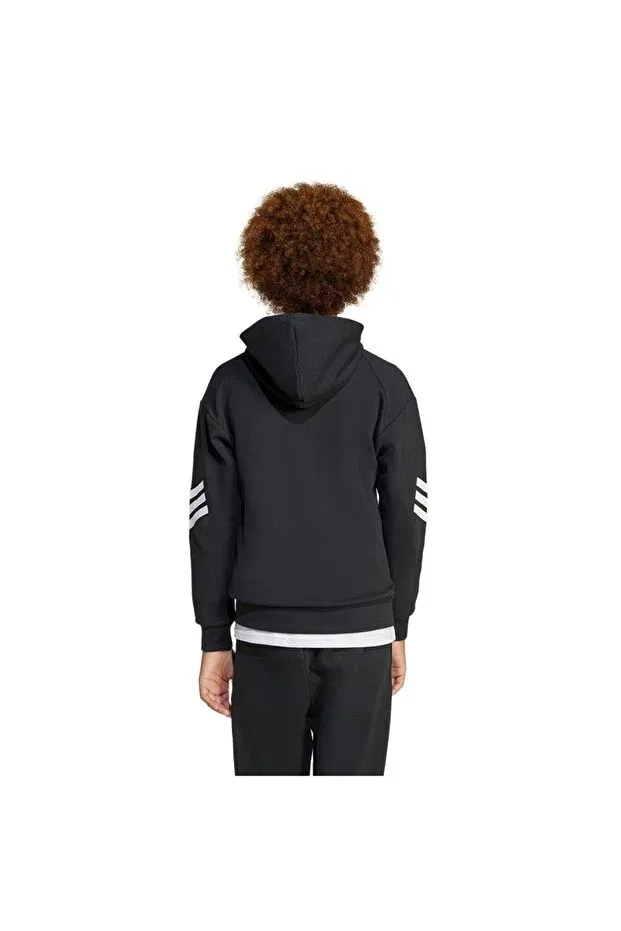 Детская куртка для девочек с принтом Sportswear Adidas, Black — фото 2