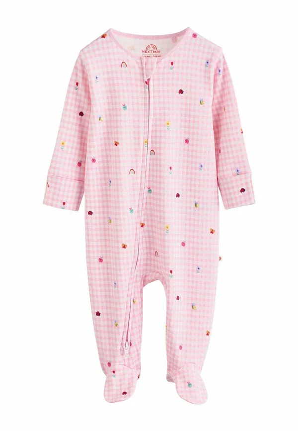 Комплект пижам с флоральным принтом Sleep Suit Next, Pink, Green, зеленый/розовый — фото 4