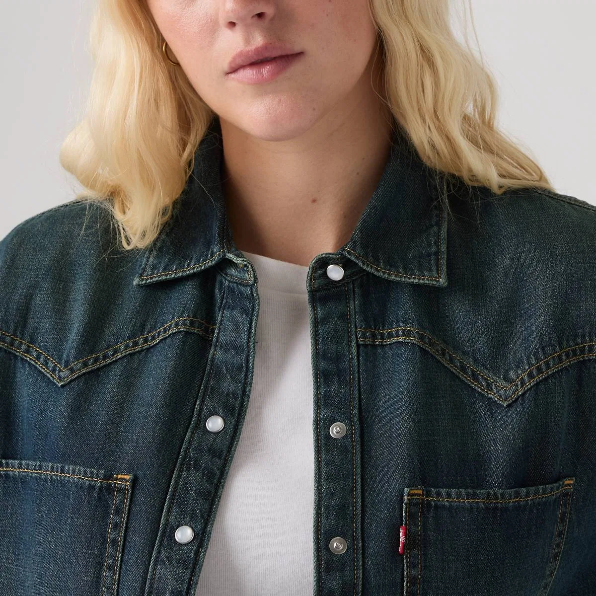 Рубашка в западном стиле Теодоры Levi's, High Vibration Western - Blue — фото 2