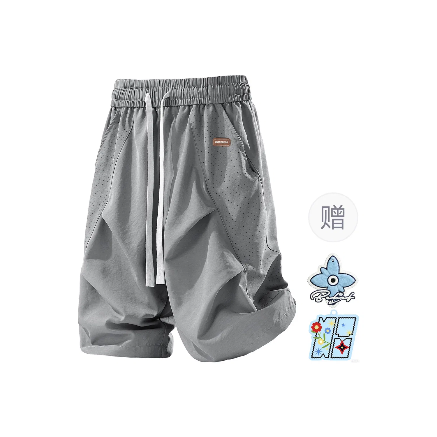 Детские шорты карго с принтом, Unisex Moderate, WARRIOR, Volcanic Ash
