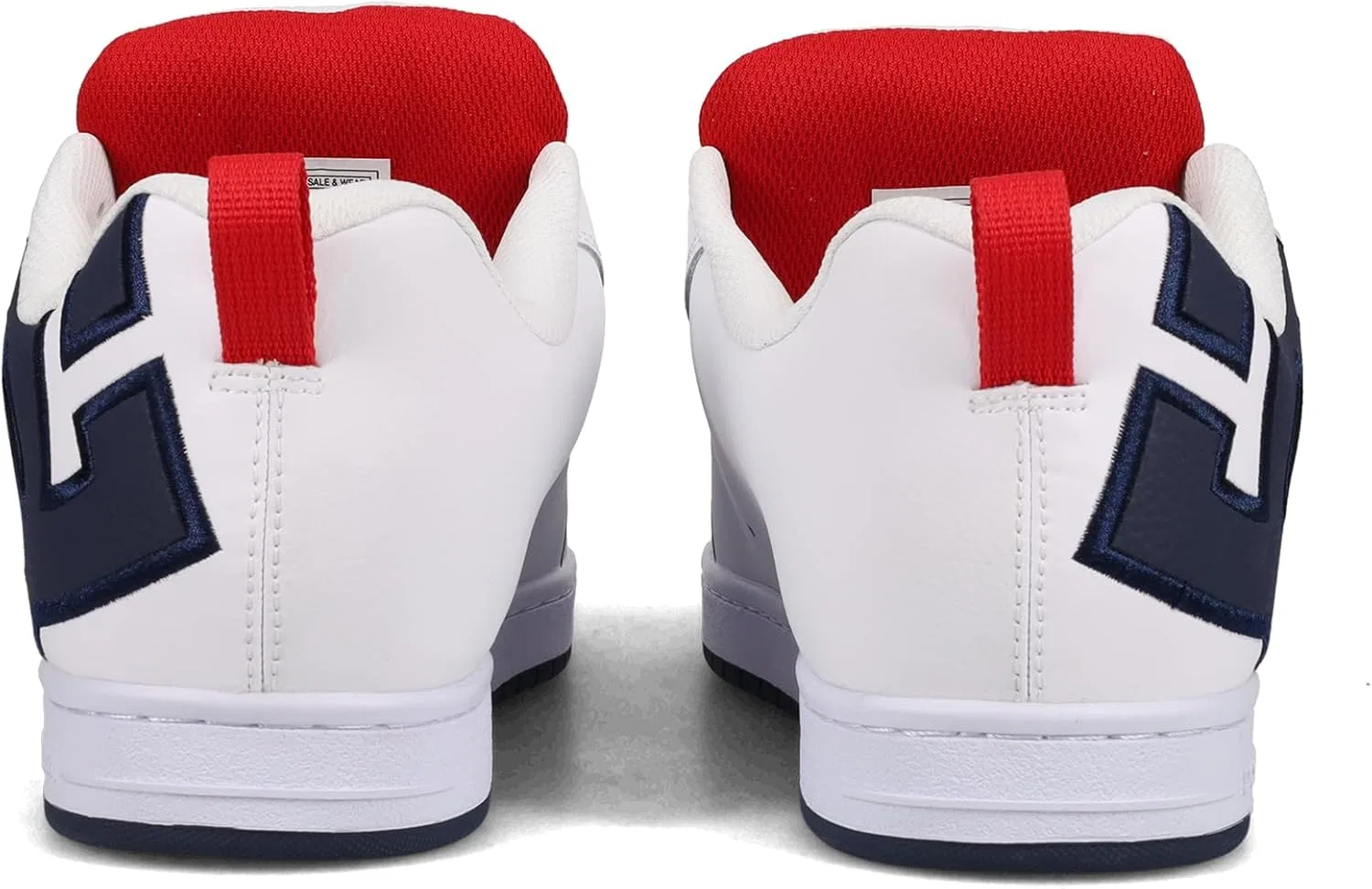 Скейт-кеды DC Shoes, цвет White/Navy/Red — фото 3
