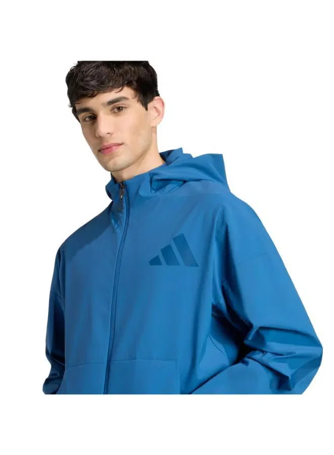 Куртка спортивная свободного кроя Z.N.E. Adidas, бирюзовый — фото 3