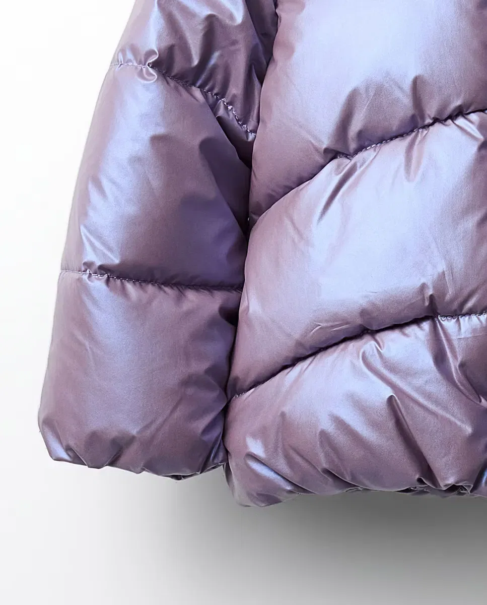 Детское пальто для девочек стеганое блестящее Sfera, Purple — фото 2