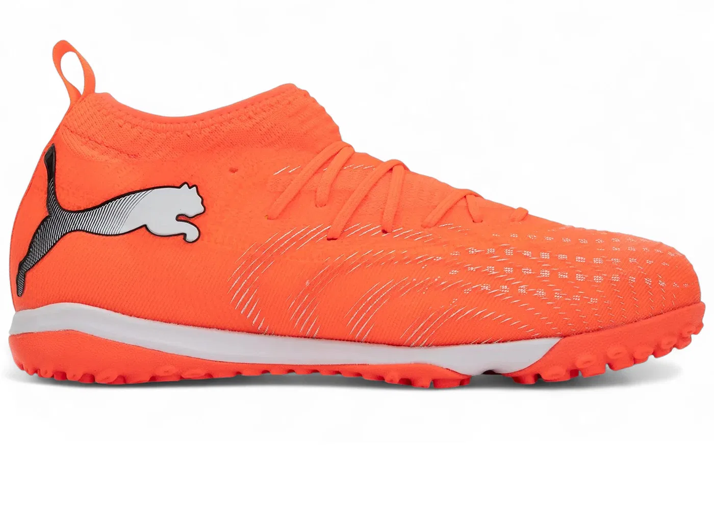 Детские кроссовки для мальчиков с высоким берцем Puma Future 9 Match TT+ Mid Jr Puma, Glowing Red / Puma White / Puma Black / Puma Silver