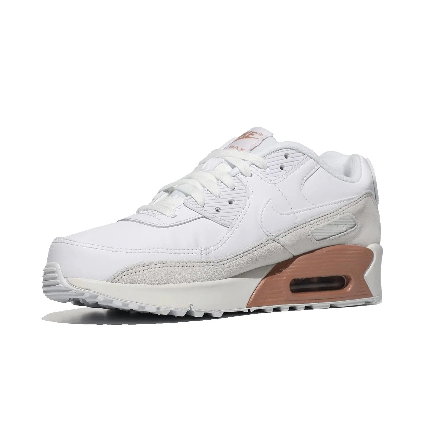 Детские кроссовки для мальчиков с амортизацией NIKE Air Max 90, Summit Red Metallic Bronze