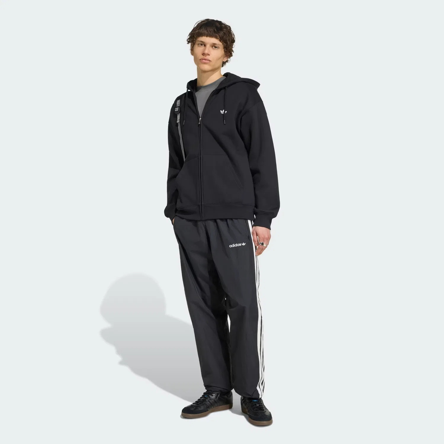 Мужские спортивные брюки свободного кроя Cutline Track Pants Adidas Originals, черный — фото 4