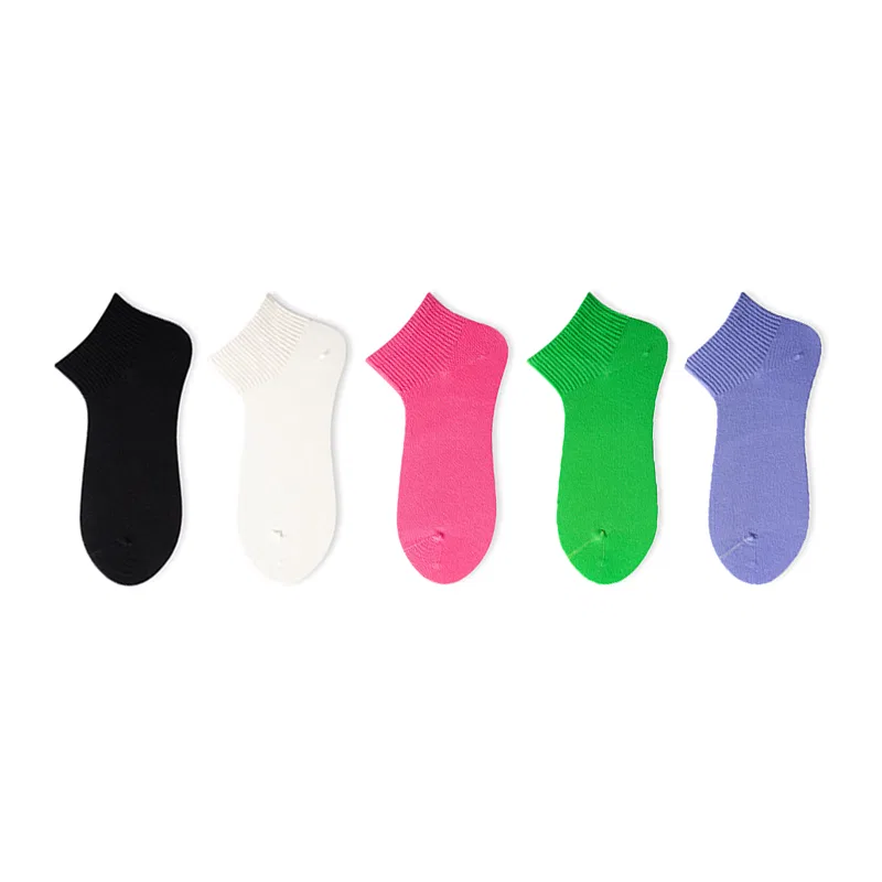 Детские носки до середины икры, набор из 5 пар, Black White Lilac Bright Green Peach Red, MIIOW