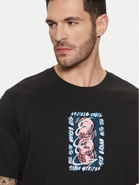 Футболка regular fit Trefoil Series Adidas, черный — фото 4