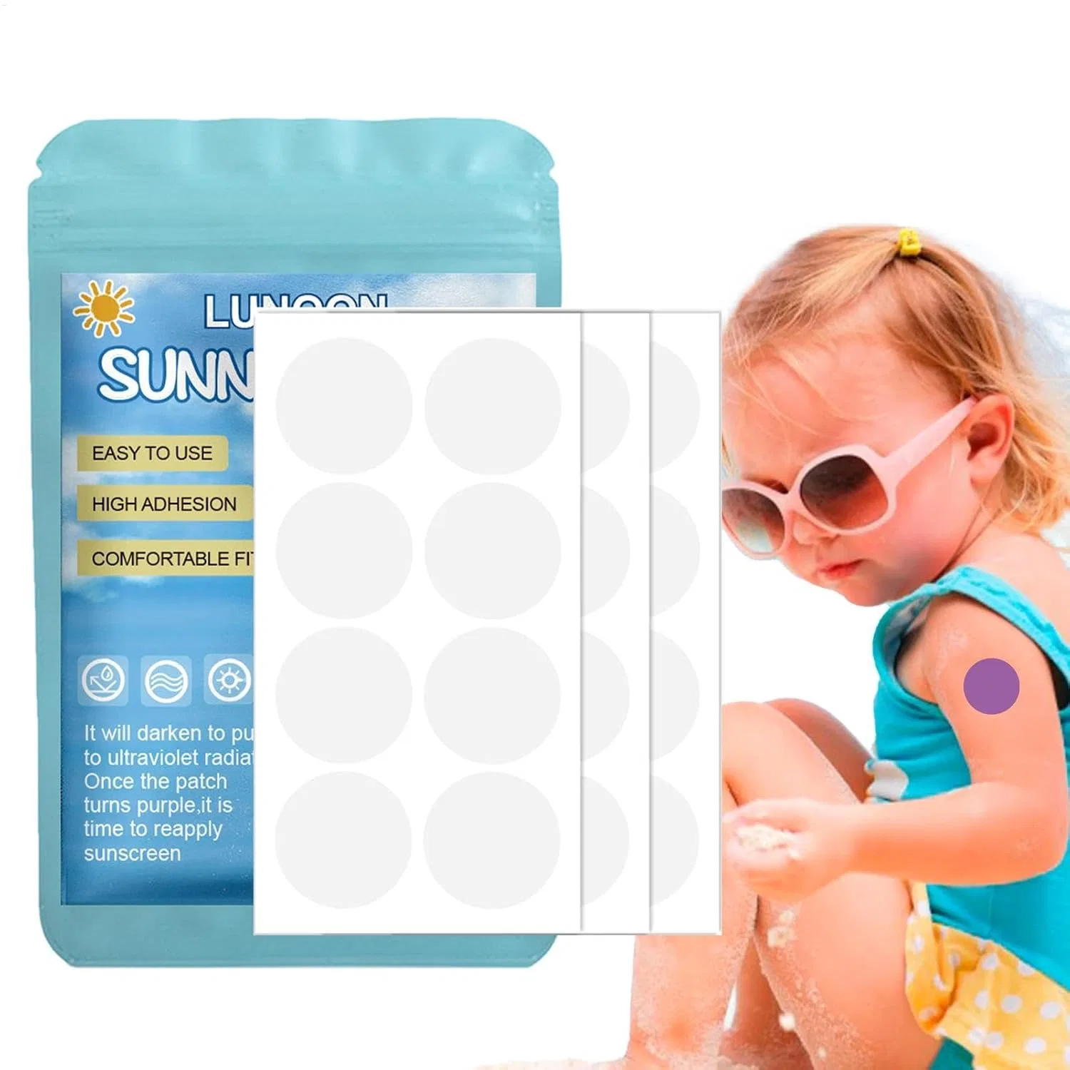 UV Detection Stickers, Colour Changing, 1 набор Generic