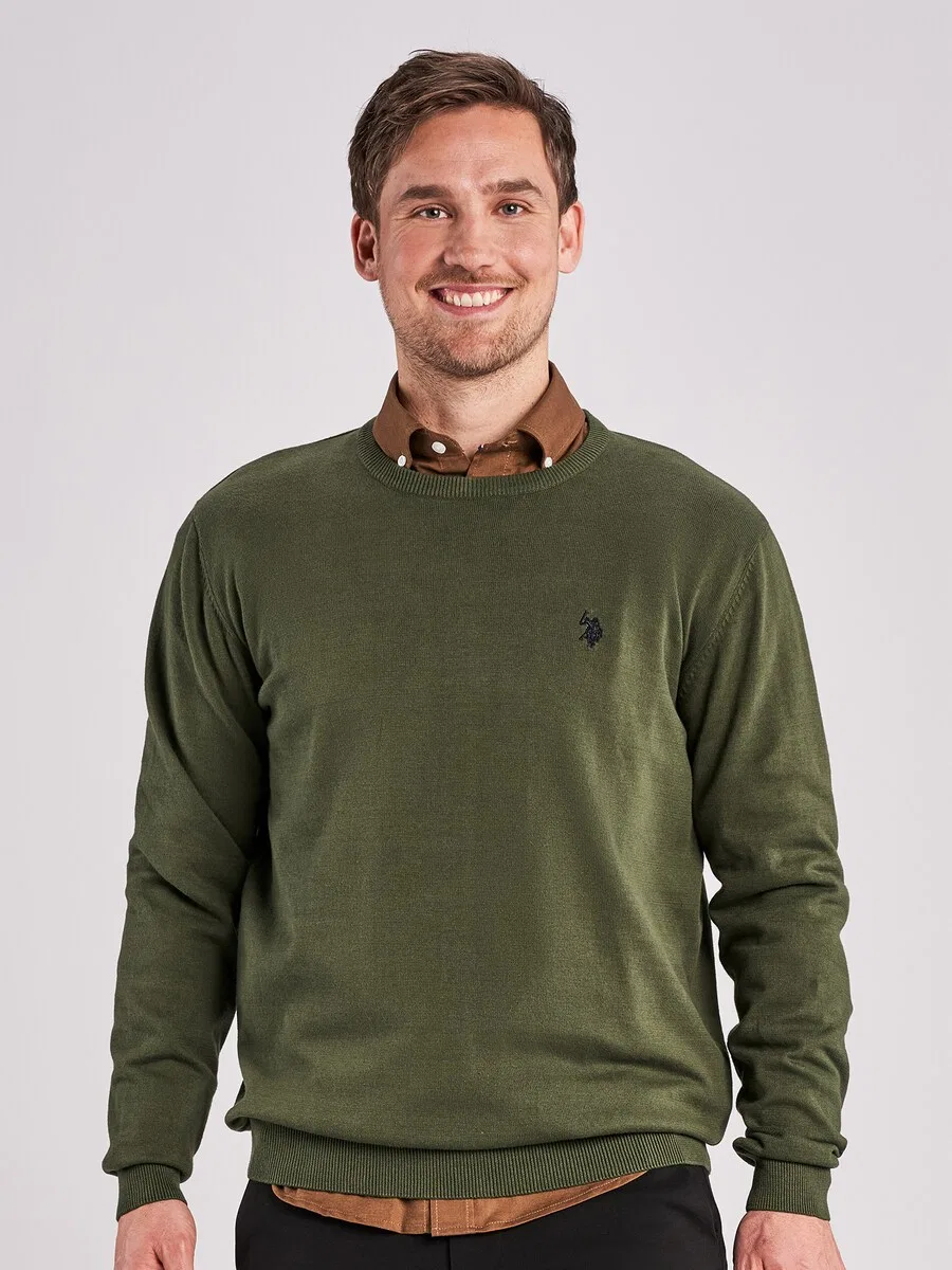 Свитер U.S. Polo Assn. 'UMAdair' темно-зеленого цвета — фото 2