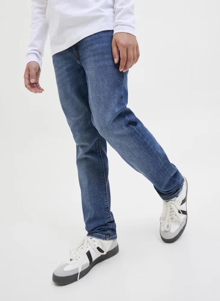 Джинсы прямого кроя Glenn Jack & Jones Junior, синий — фото 4
