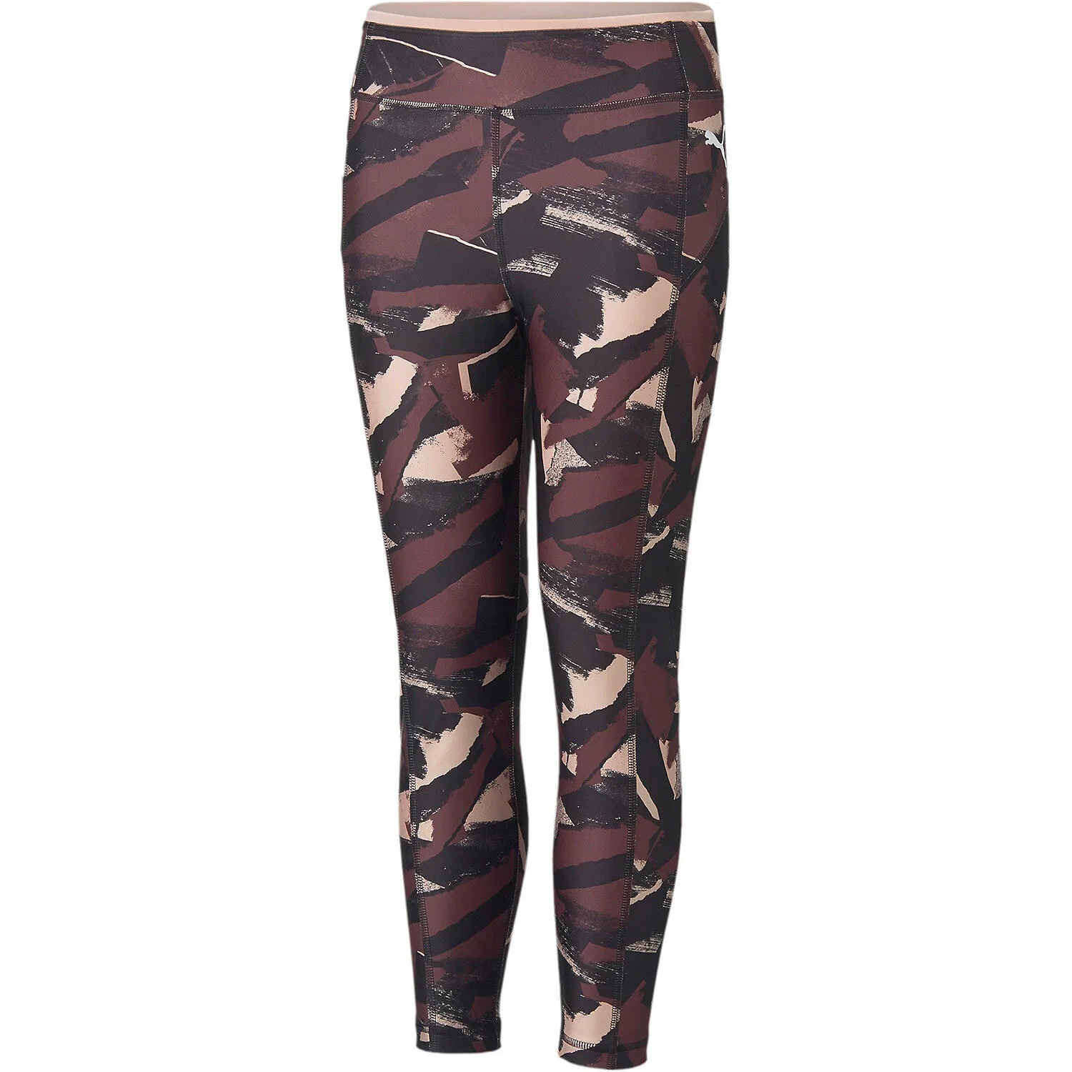 Детские леггинсы с принтом MODERN SPORTS AOP 7/8 TIGHTS Puma, Burgunderrot Lila / Schwarz