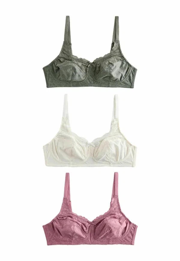 Бюстгальтер с косточками 3 Pack Next, зеленый/розовый