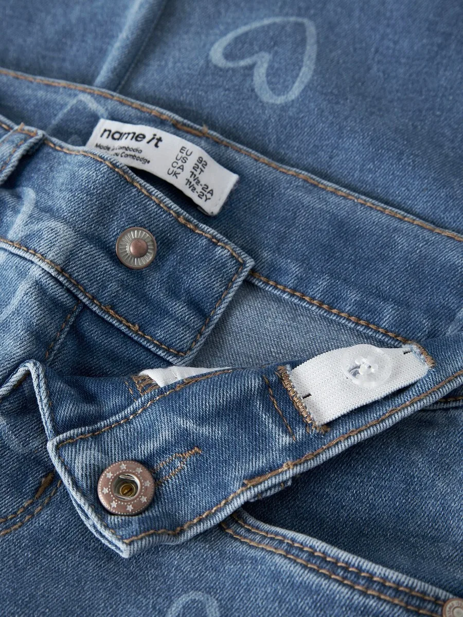 Джинсы NAME IT Wide leg Jeans 'NMFRose' синего цвета — фото 4
