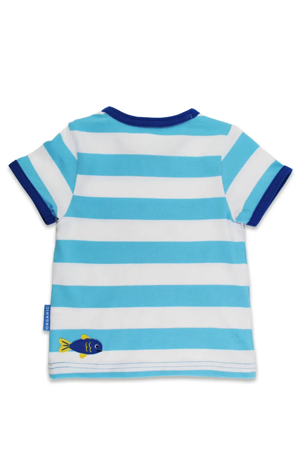 Детская футболка с аппликацией Jellyfish с коротким рукавом Toby Tiger, Blue — фото 3