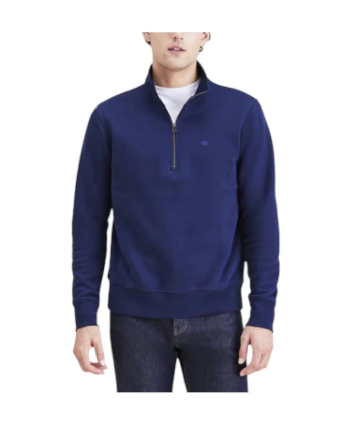 

Флисовая куртка прямого кроя с молнией на четверть длины Dockers, синий