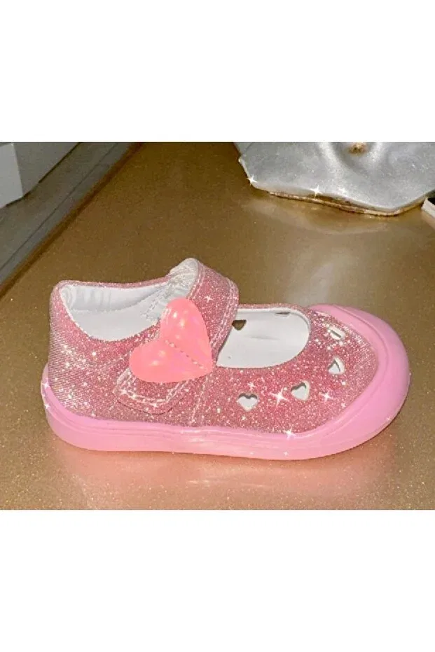 Детские балетки для девочек с коротким каблуком Arzenen, Pink