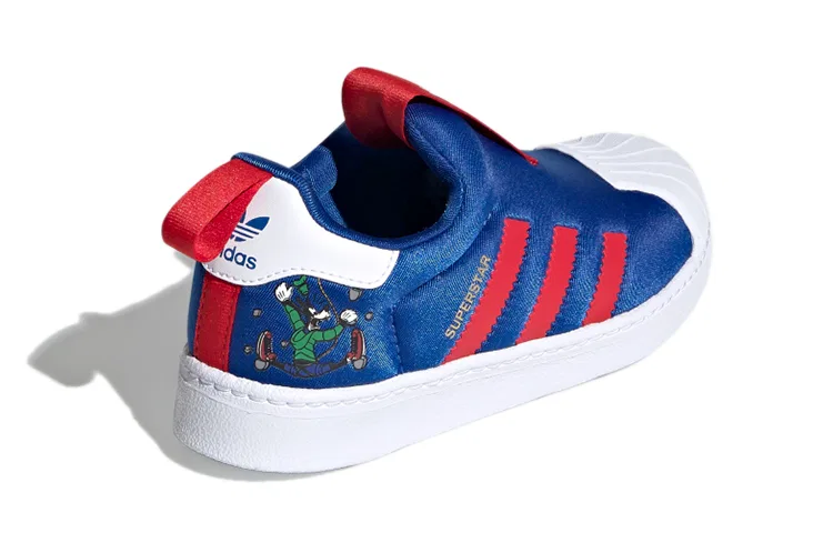 Детские кроссовки для скейтбординга с дышащим верхом Superstar 360 Adidas Originals, Blue Red — фото 4
