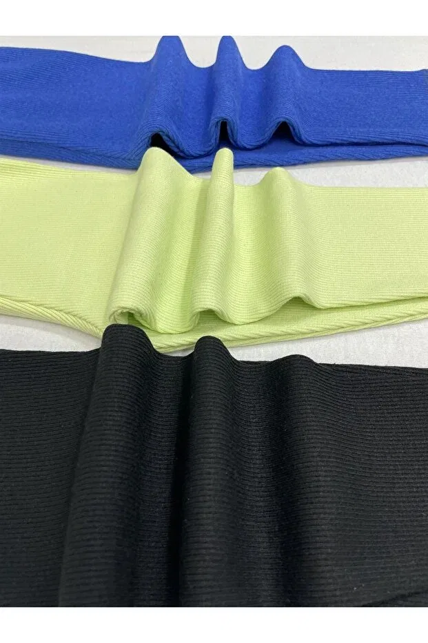 Детские леггинсы для девочек хлопковые 3-комплект Berat Moda, Black-Blue-F.Green — фото 2
