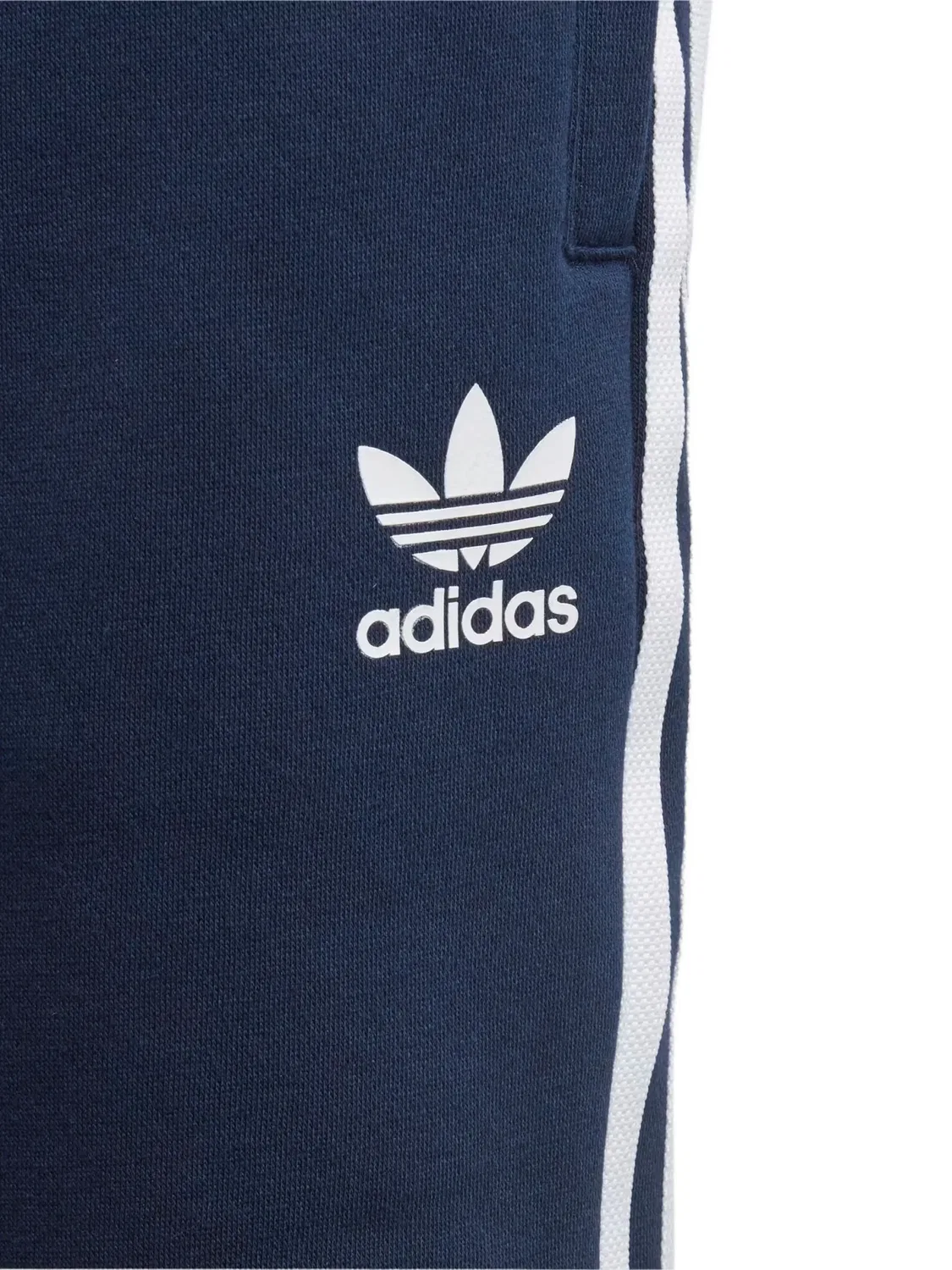 Флисовые шорты в полоску Adidas Kids, синий — фото 3